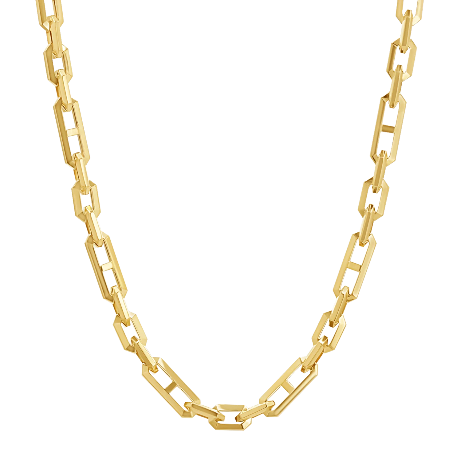 Beveled Link Statement Chain Necklace