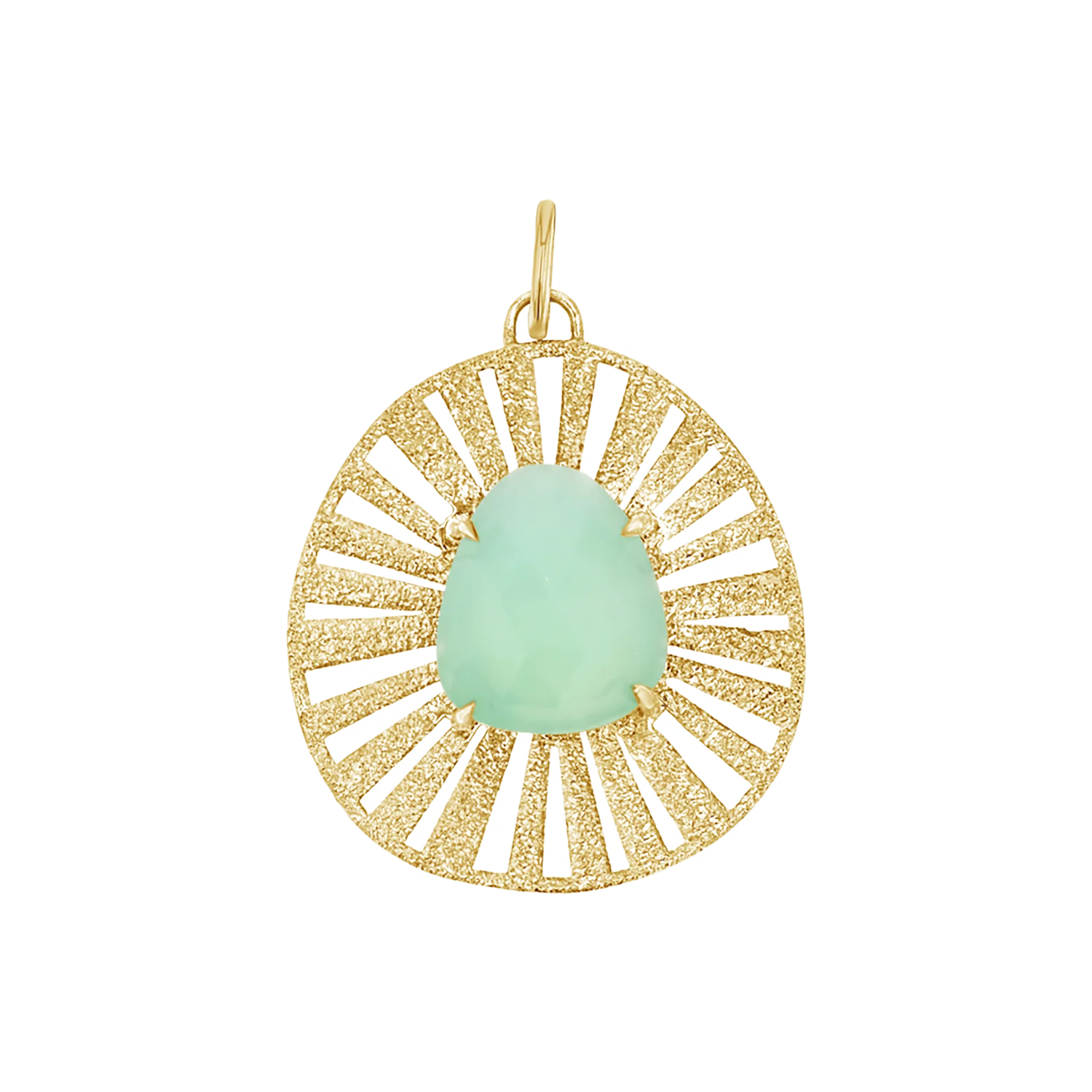 Chrysoprase Medallion Charm