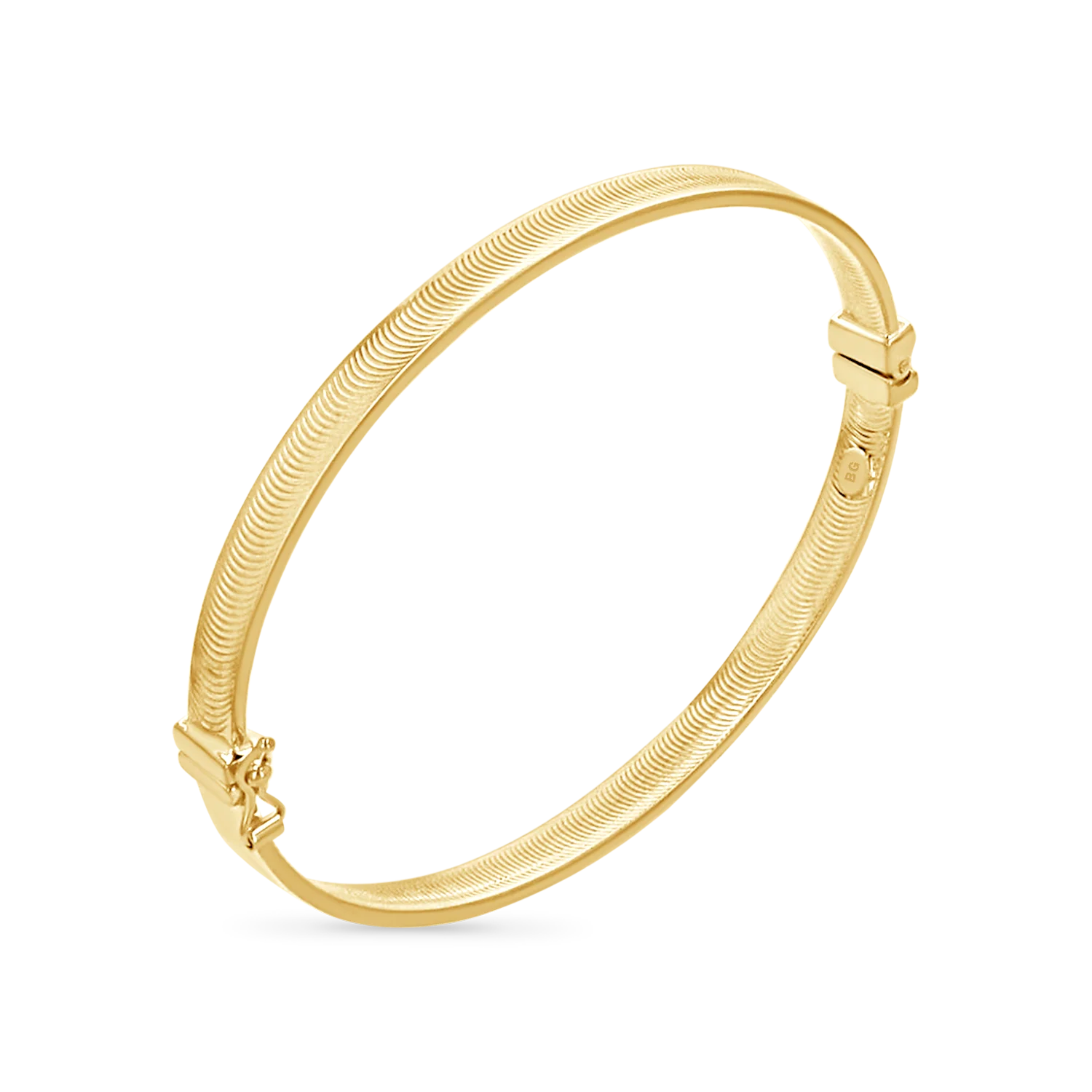 Wide Crescent Cut Bangle (5mm)