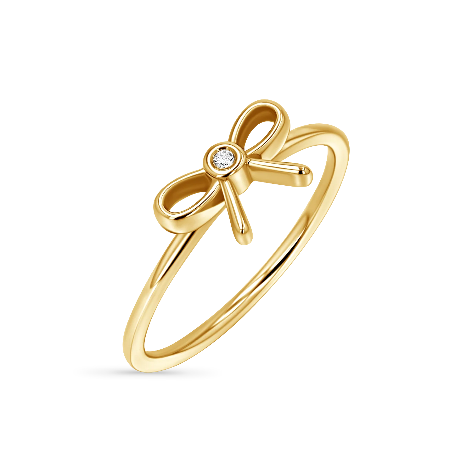 Dainty Diamond Bow Ring