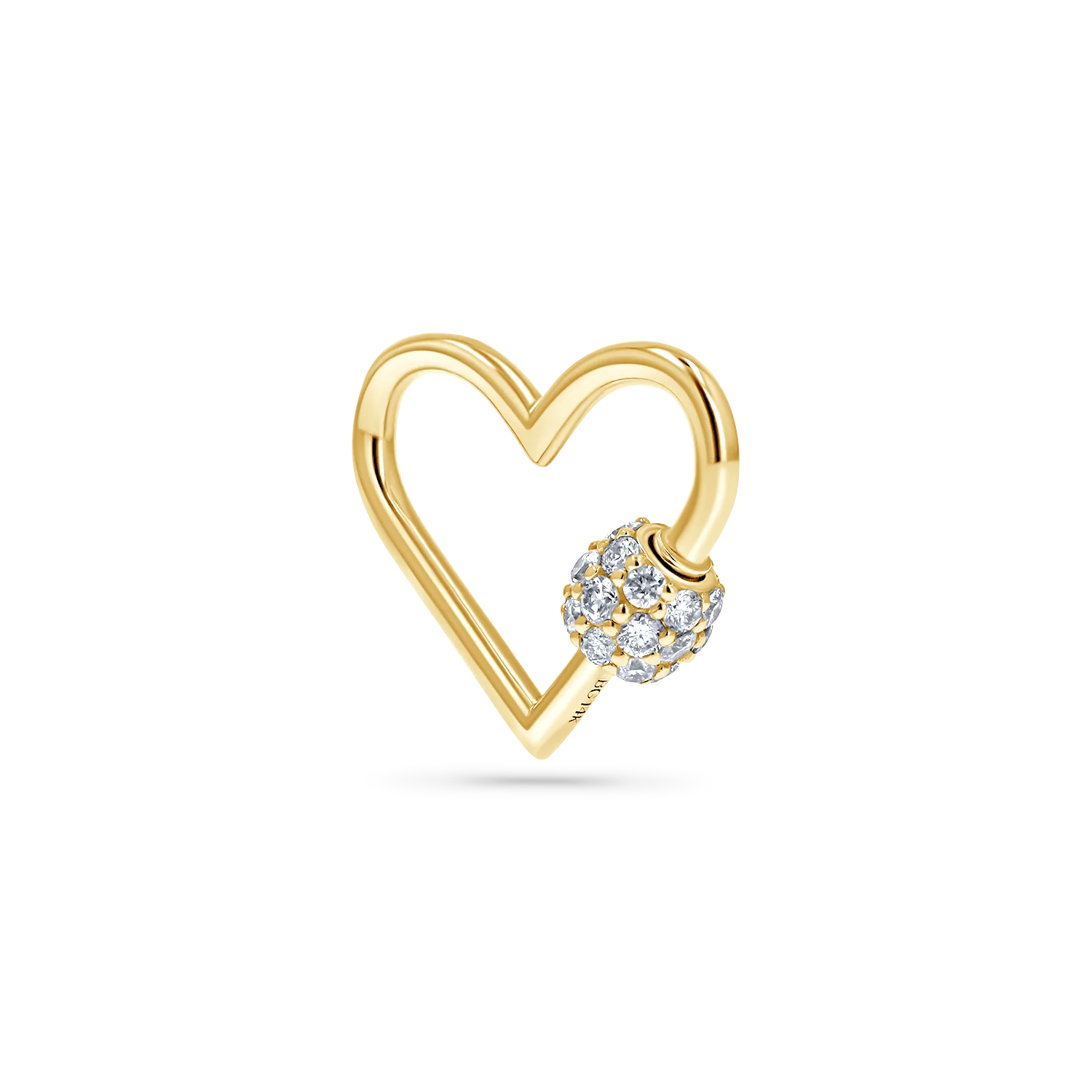 Diamond Heart Carabiner Connector Charm
