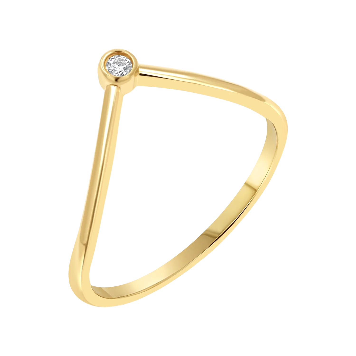 Diamond Wishbone Ring