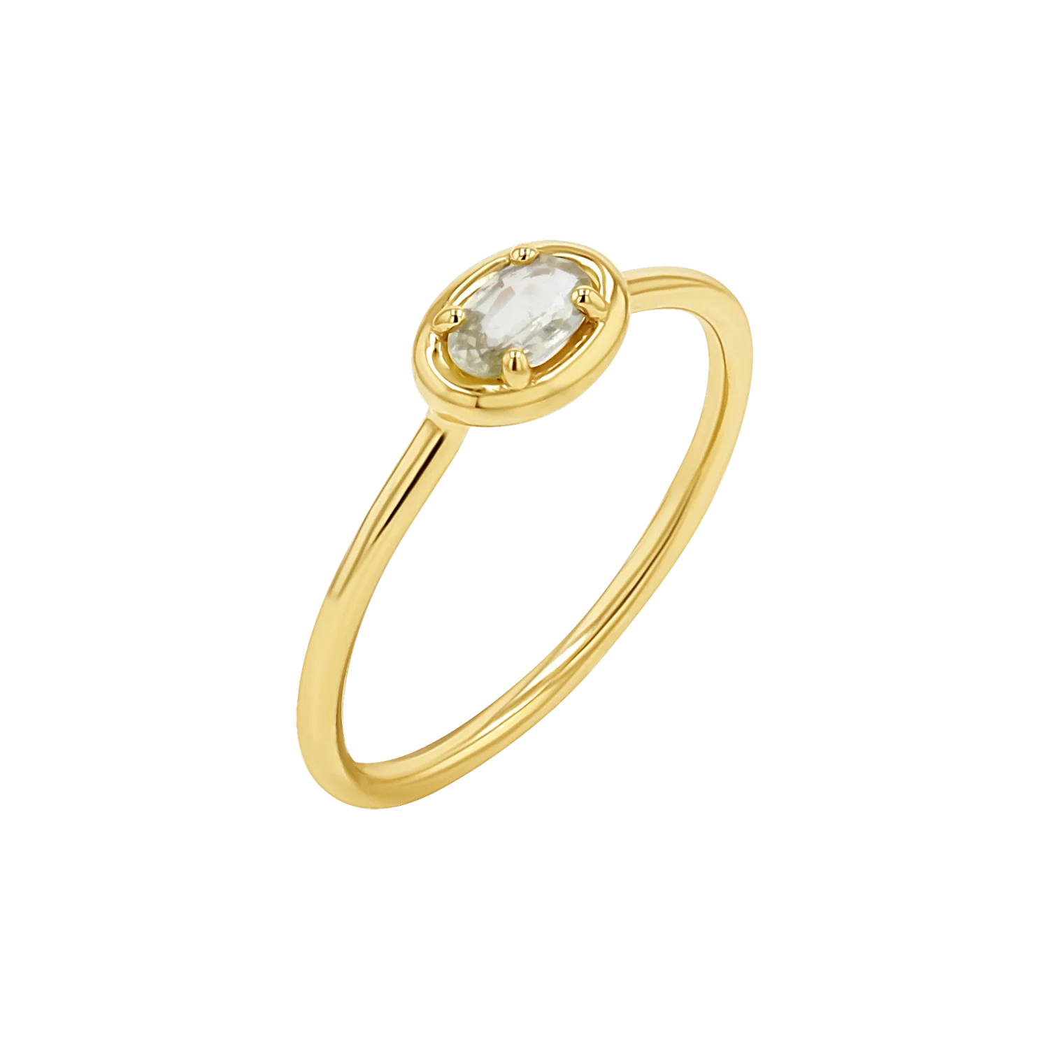 East-West Oval Sapphire Ring