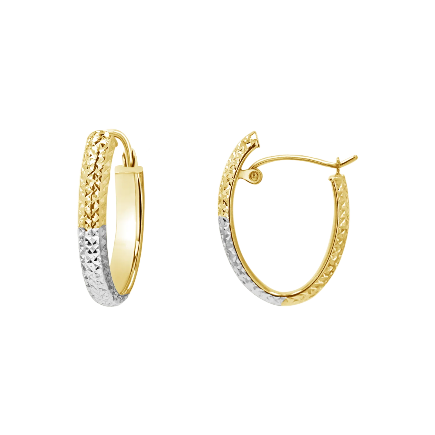 Lumi Two Tone Hoop Earrings