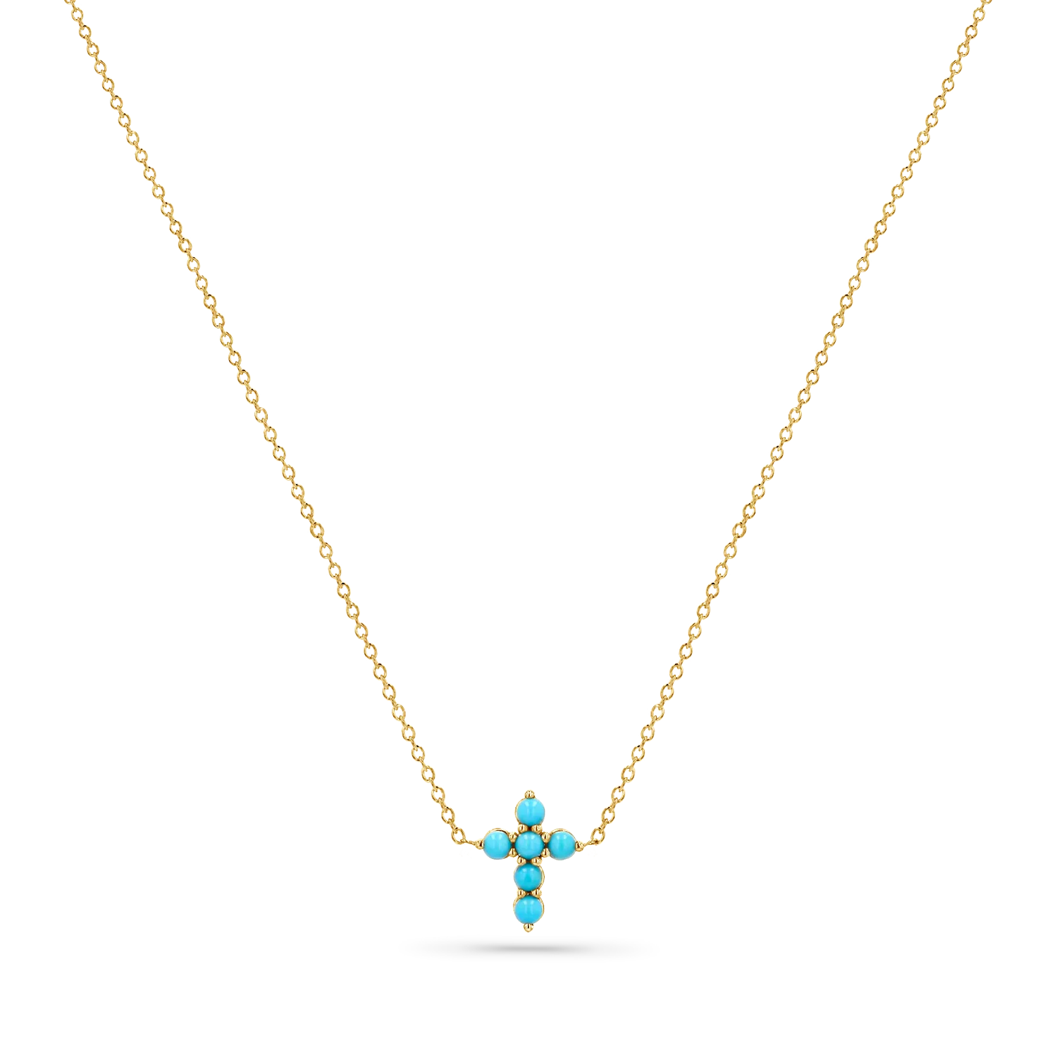 Mini Turquoise Cross Necklace