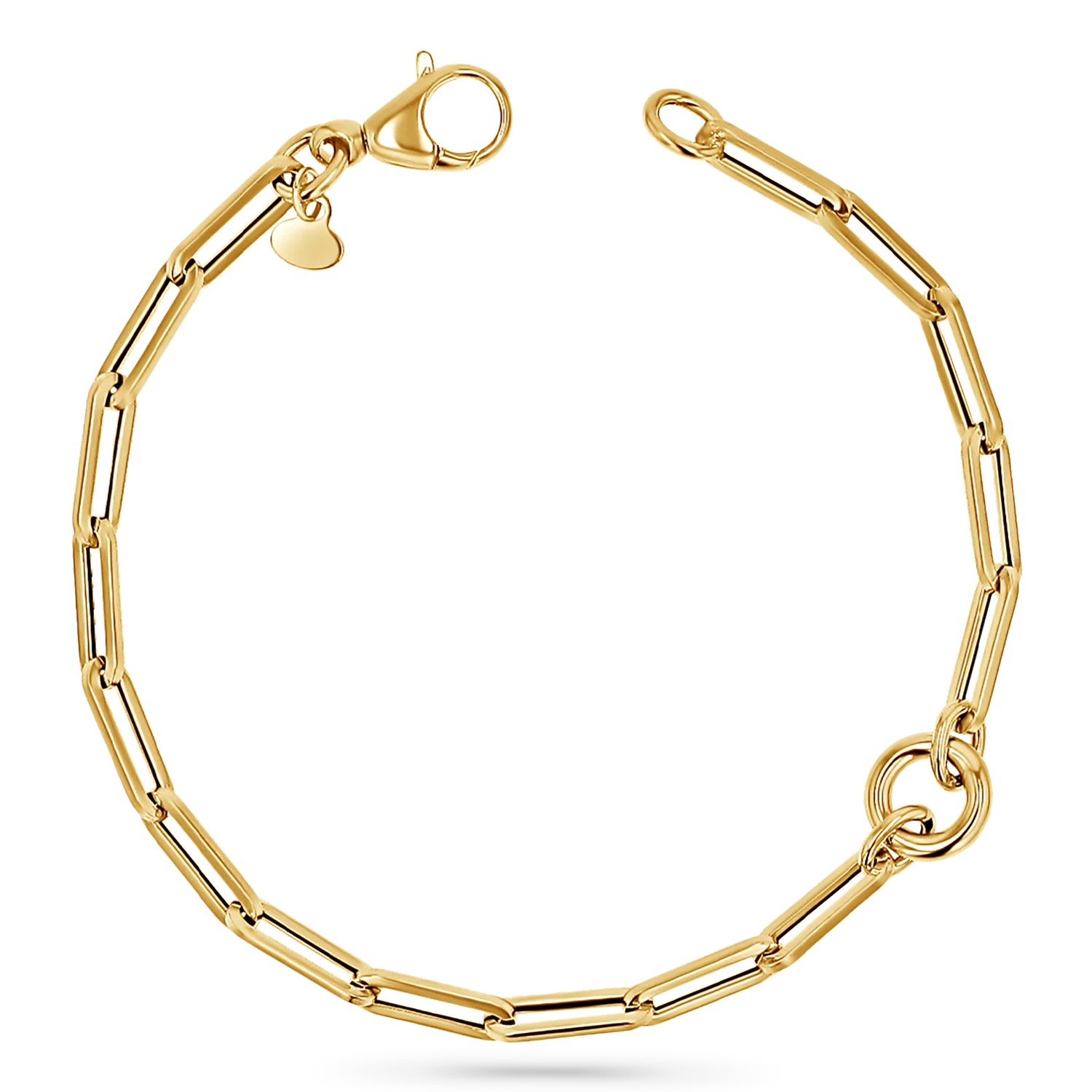Paperclip Loop Charm Bracelet