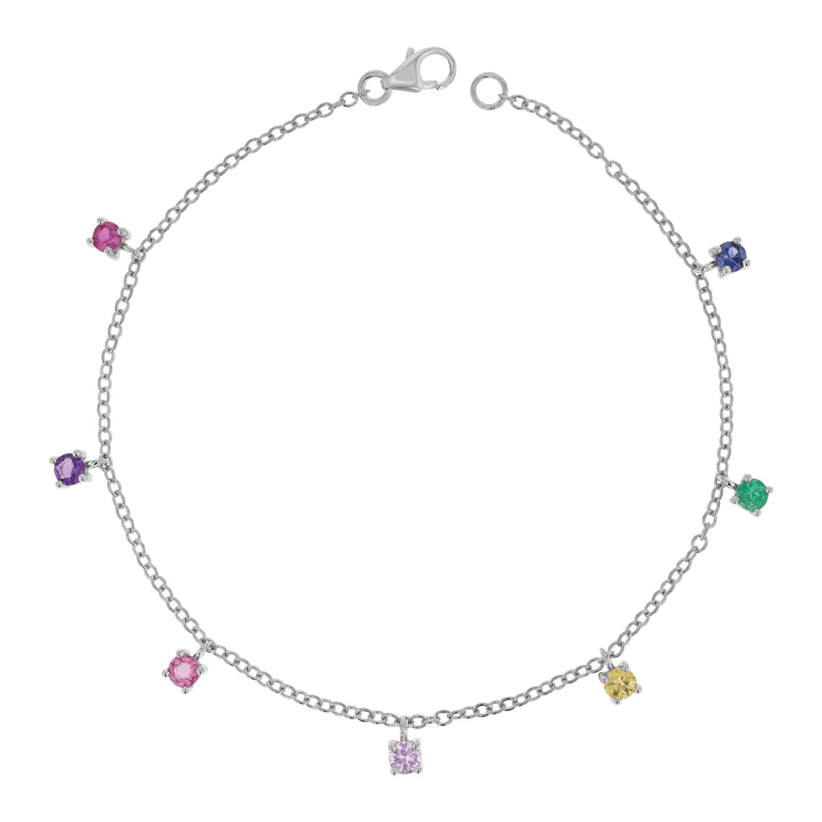 Rainbow Gemstone Drop Bracelet - Image 2