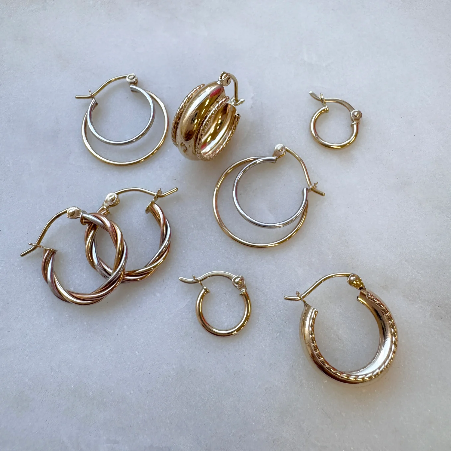 Rope Edge Chunky Hoops - Image 3
