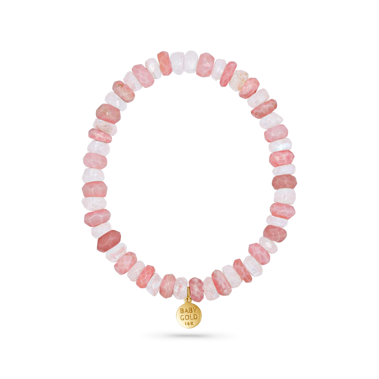 Rose Quartz and Moonstone Stretch Bracelet