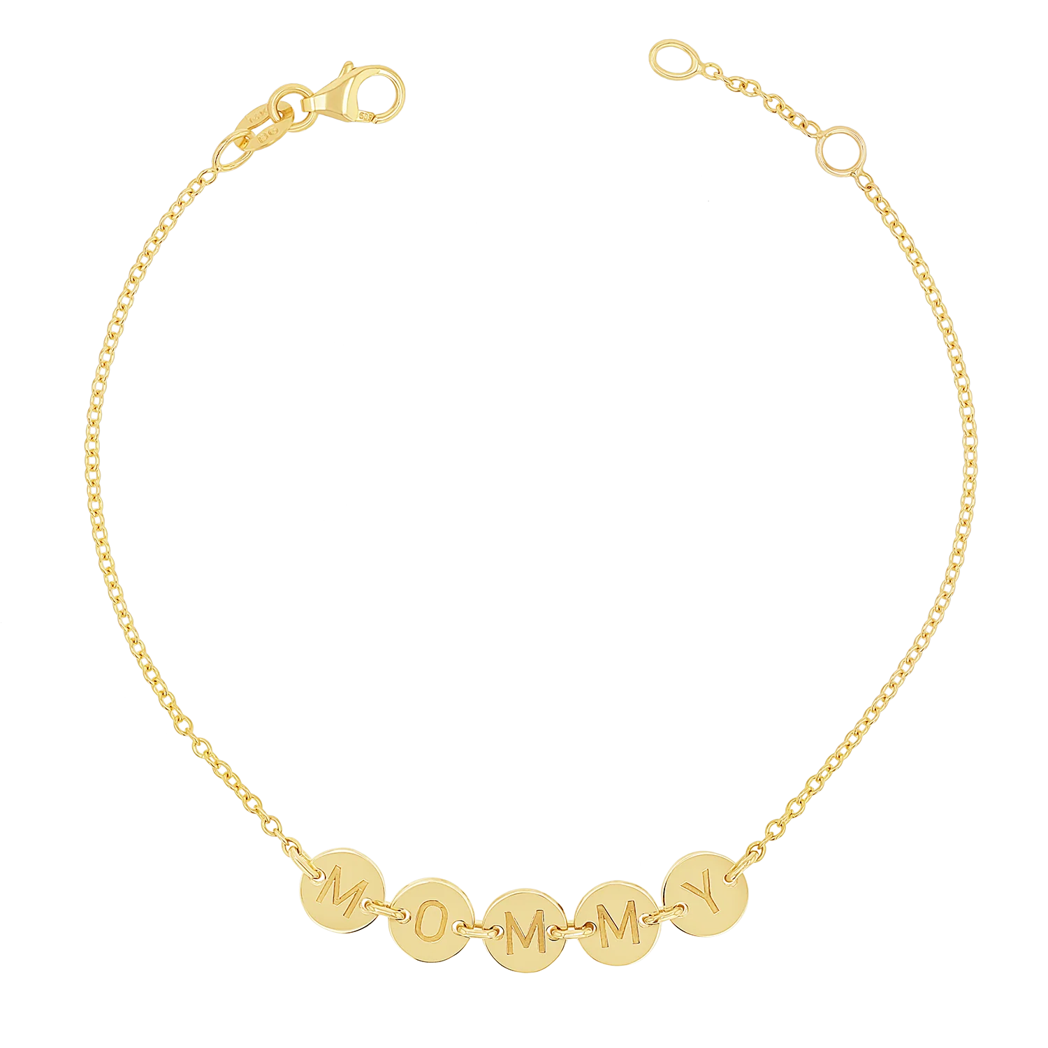 Round Bubble Name Bracelet
