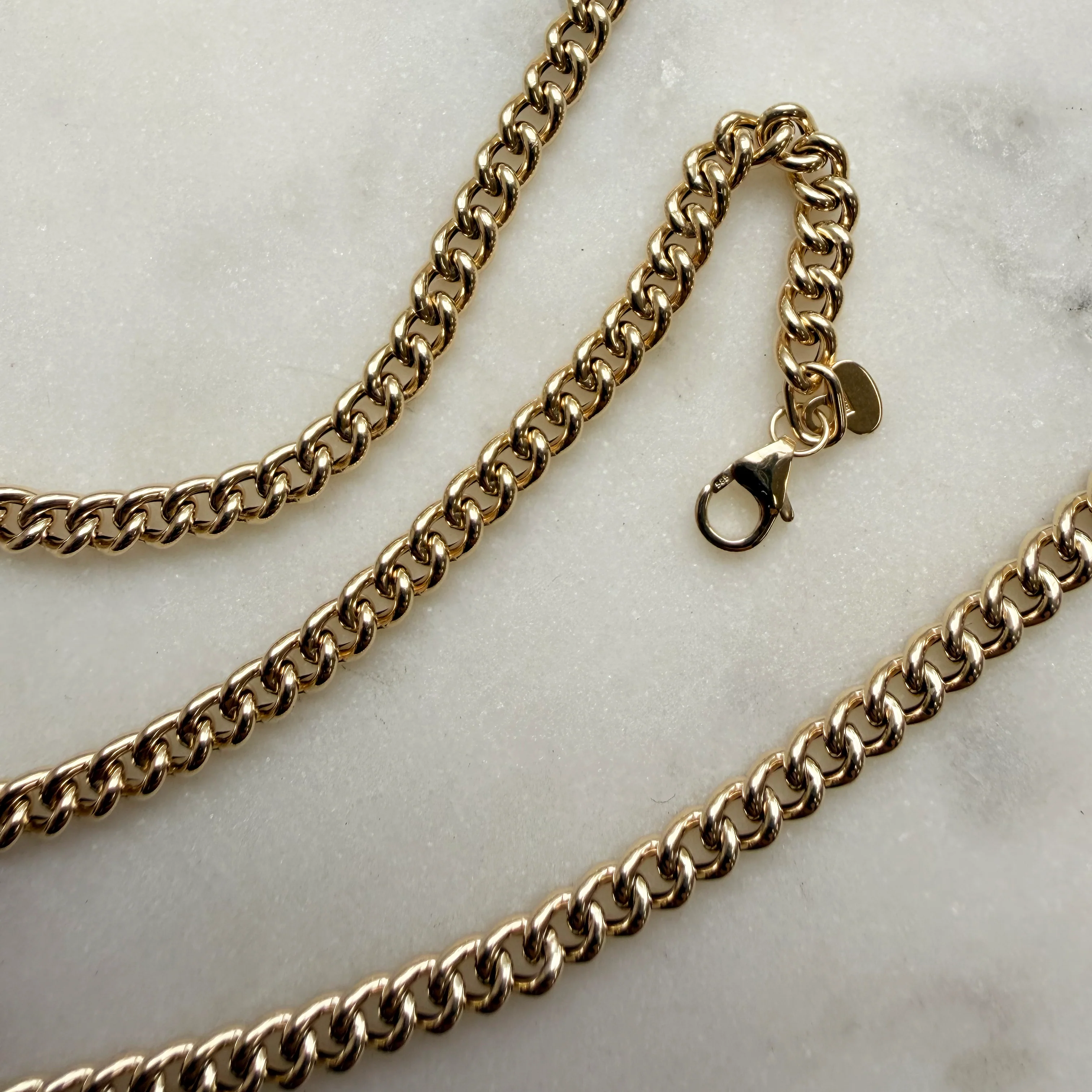 14K Signature Cuban Curb Chain Necklace - Image 2