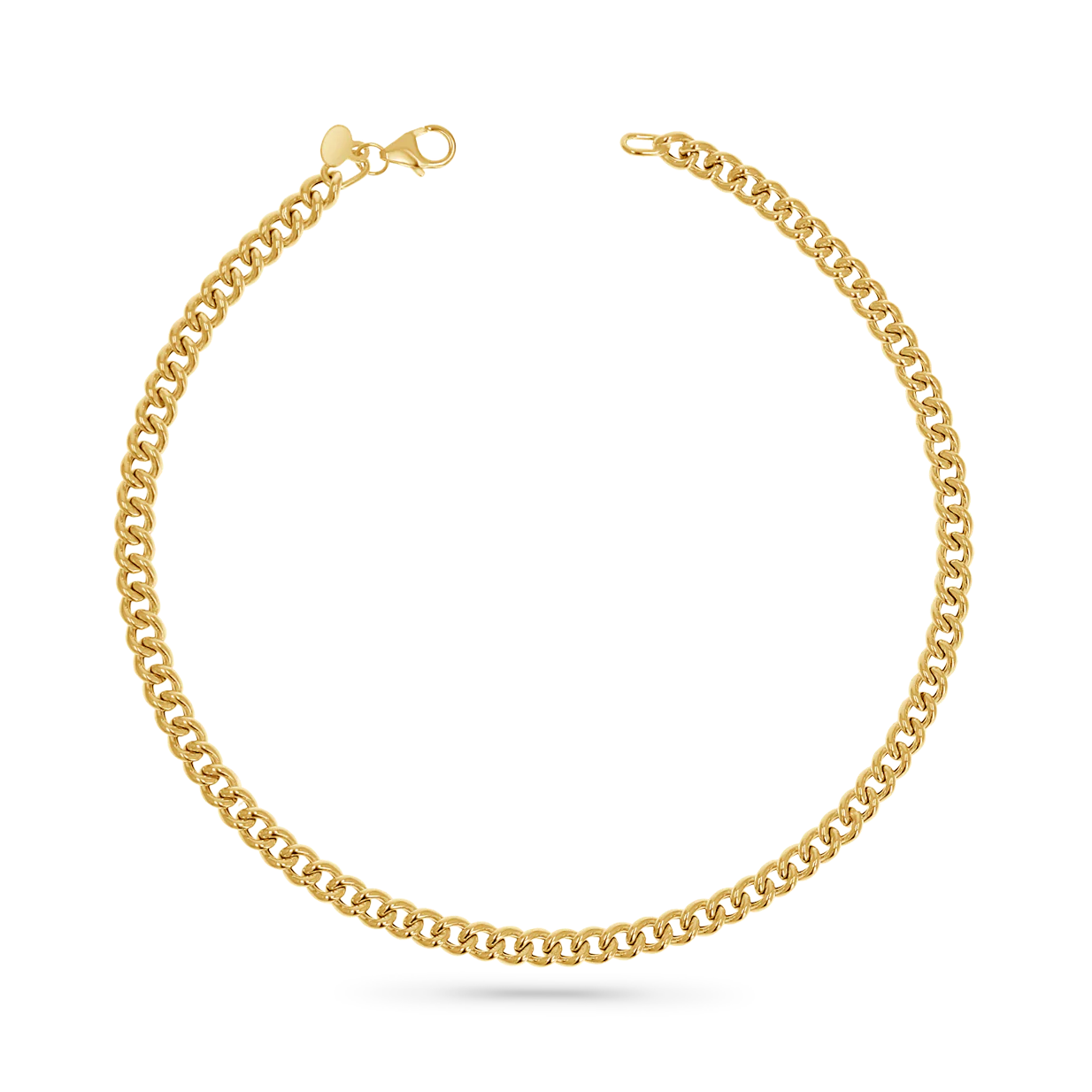 14K Signature Curb Chain Anklet