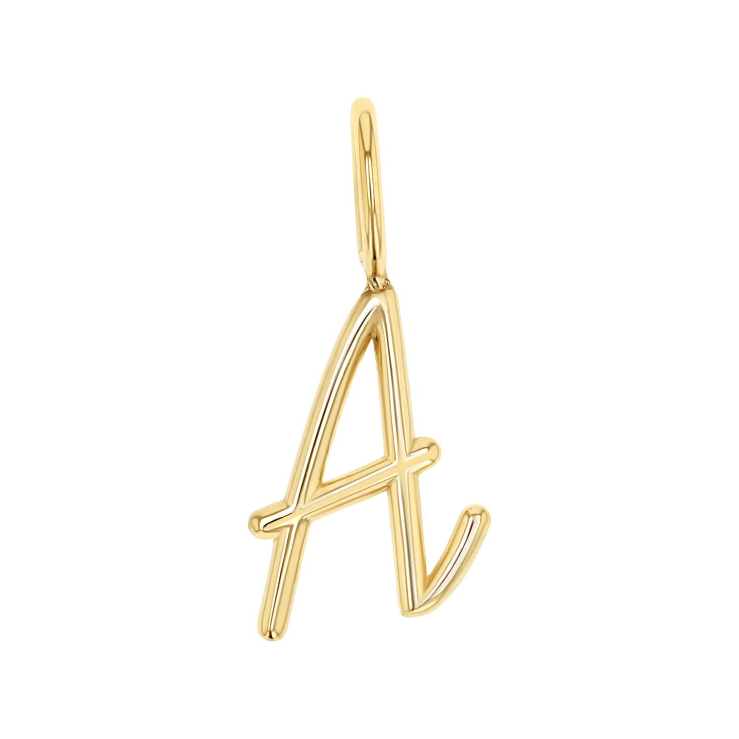 Solid Script Letter Charm