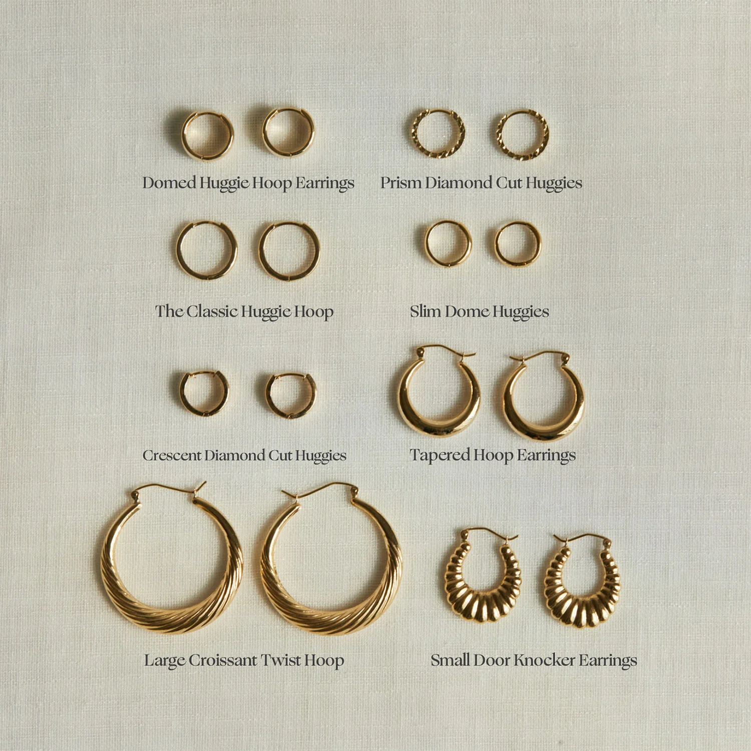 Tapered Hoop Earrings - Image 4