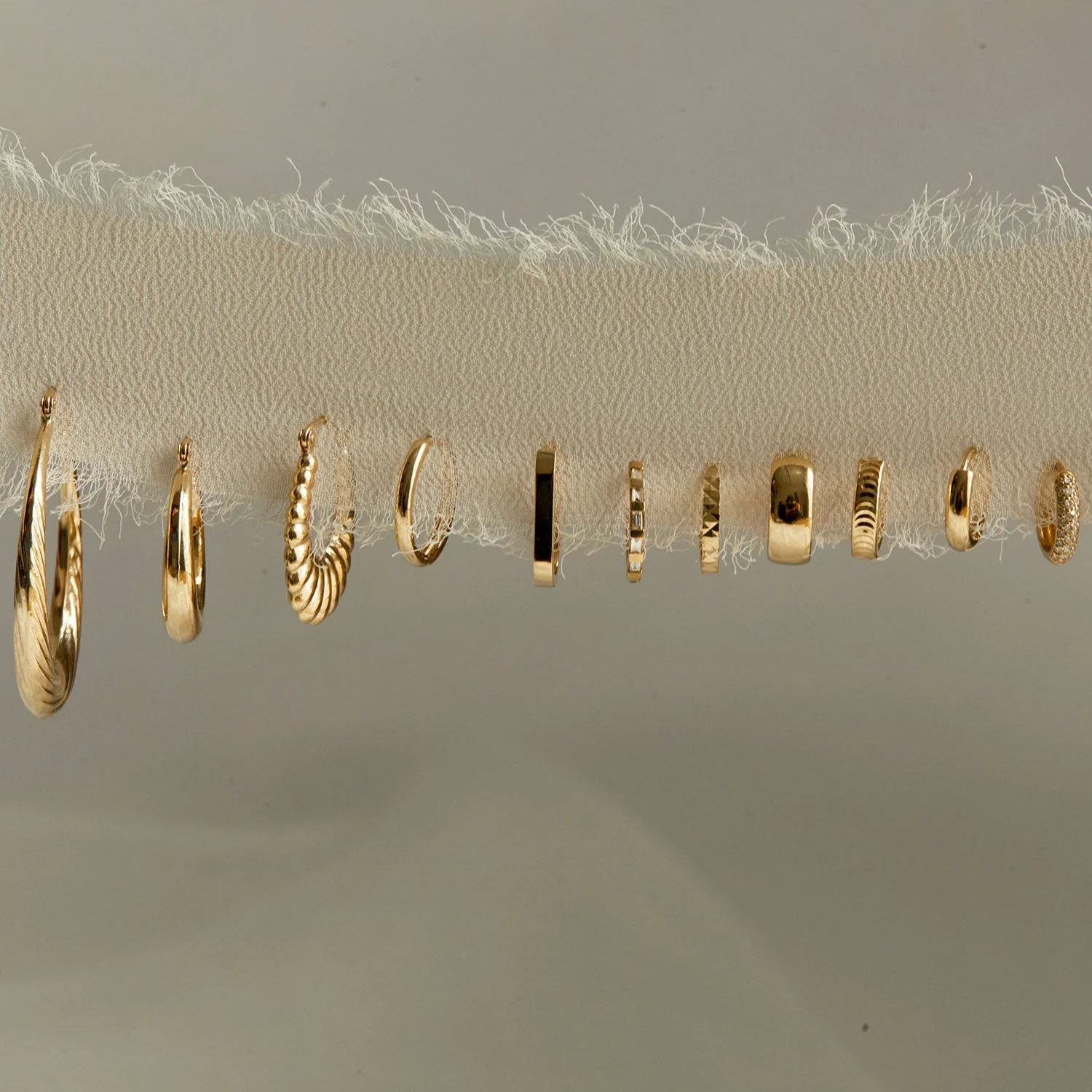 Tapered Hoop Earrings - Image 5
