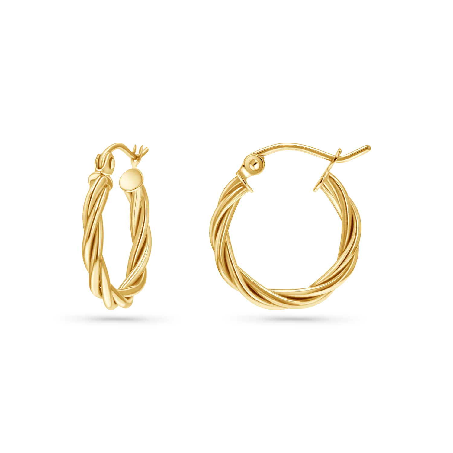 Gold Twist Hoops