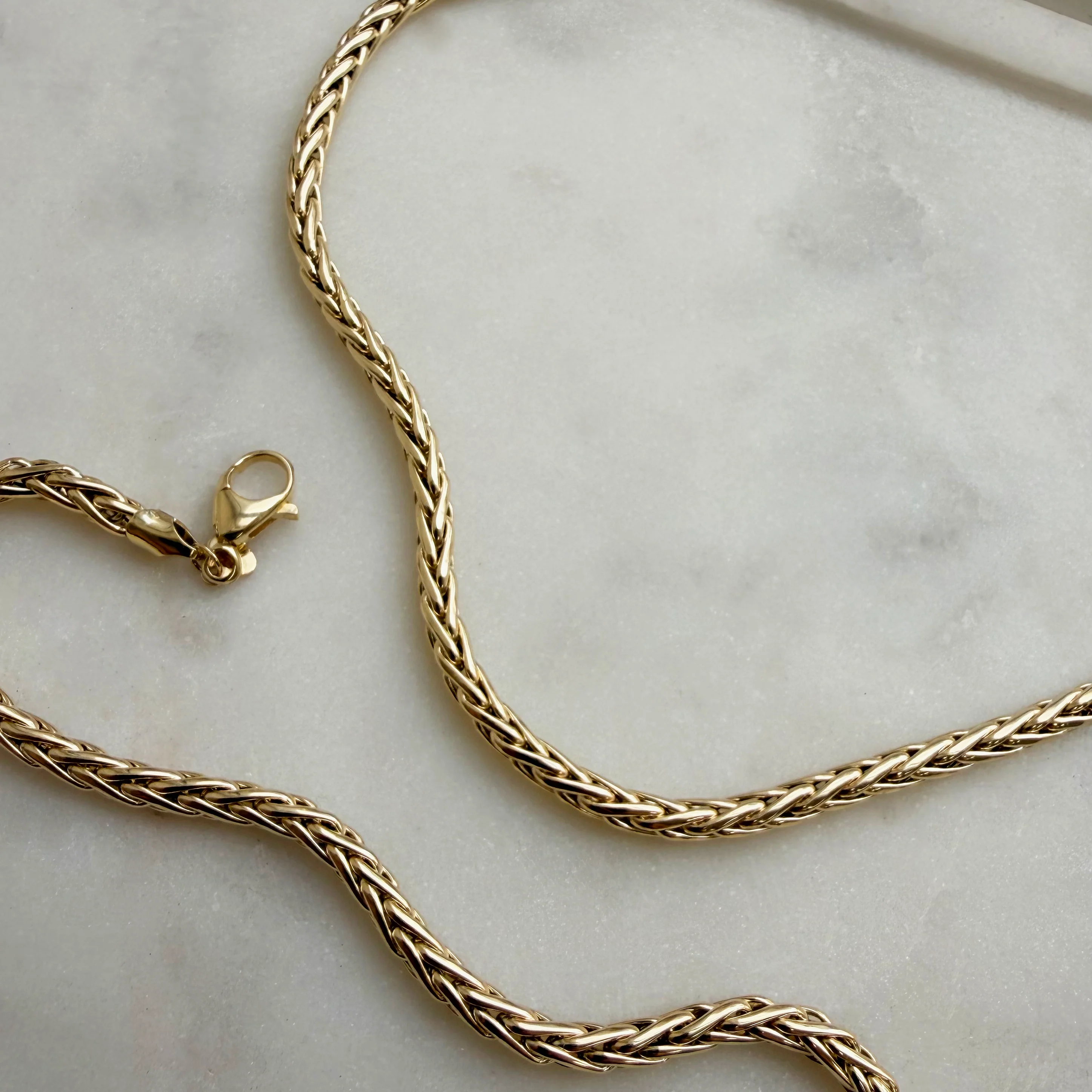 Wheat Braid Chain Necklace - Image 2
