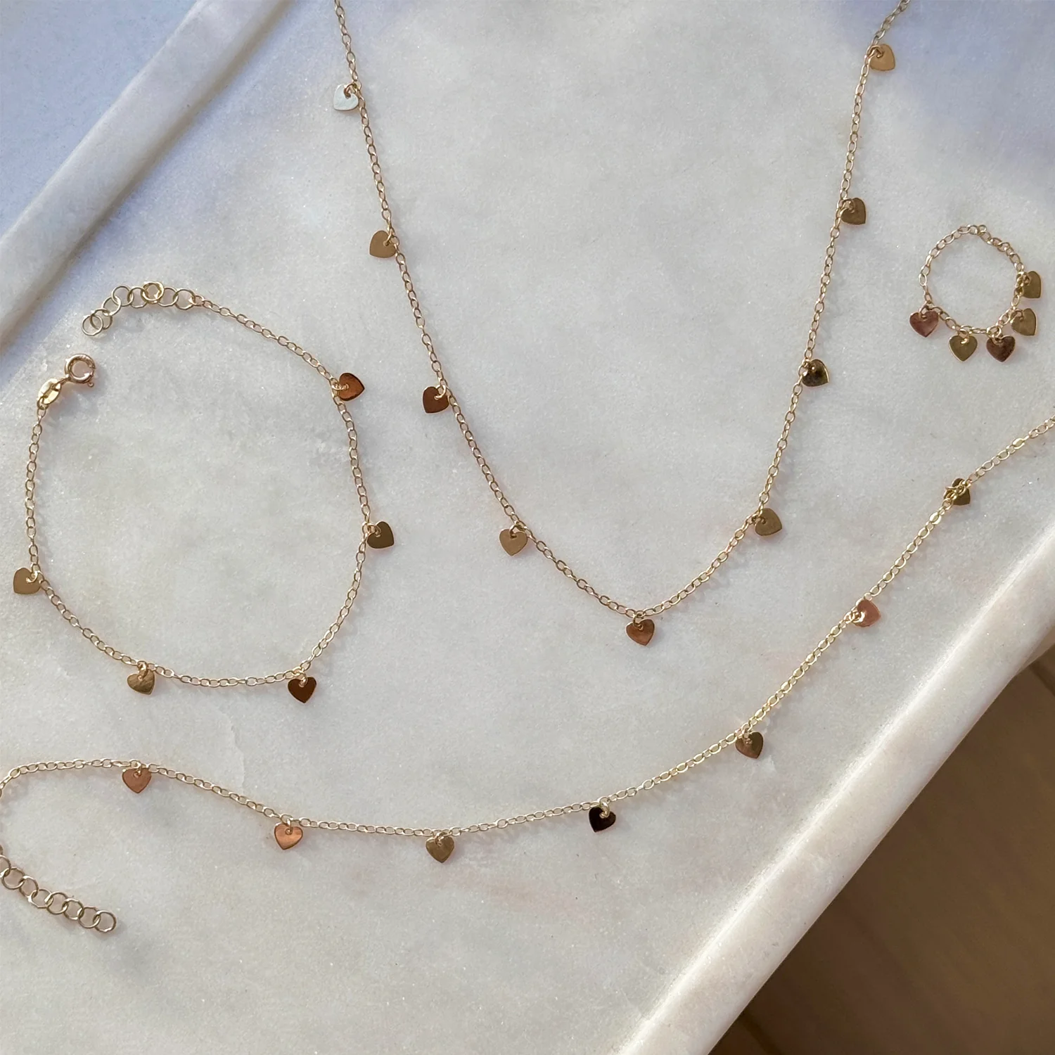 Heart Station Chain Bracelet - Image 2