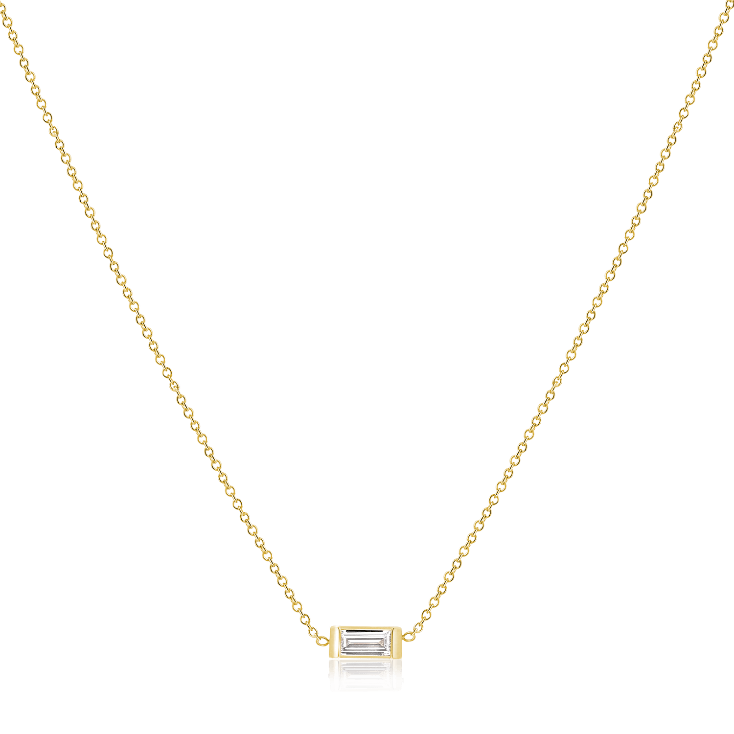Baguette Diamond Necklace
