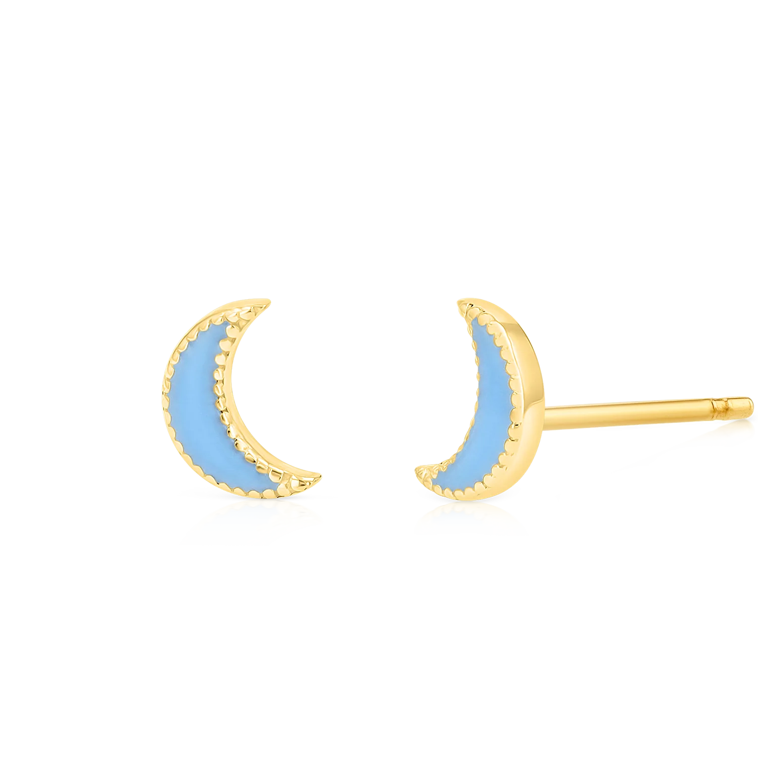 Enamel Moon Earrings - Image 2