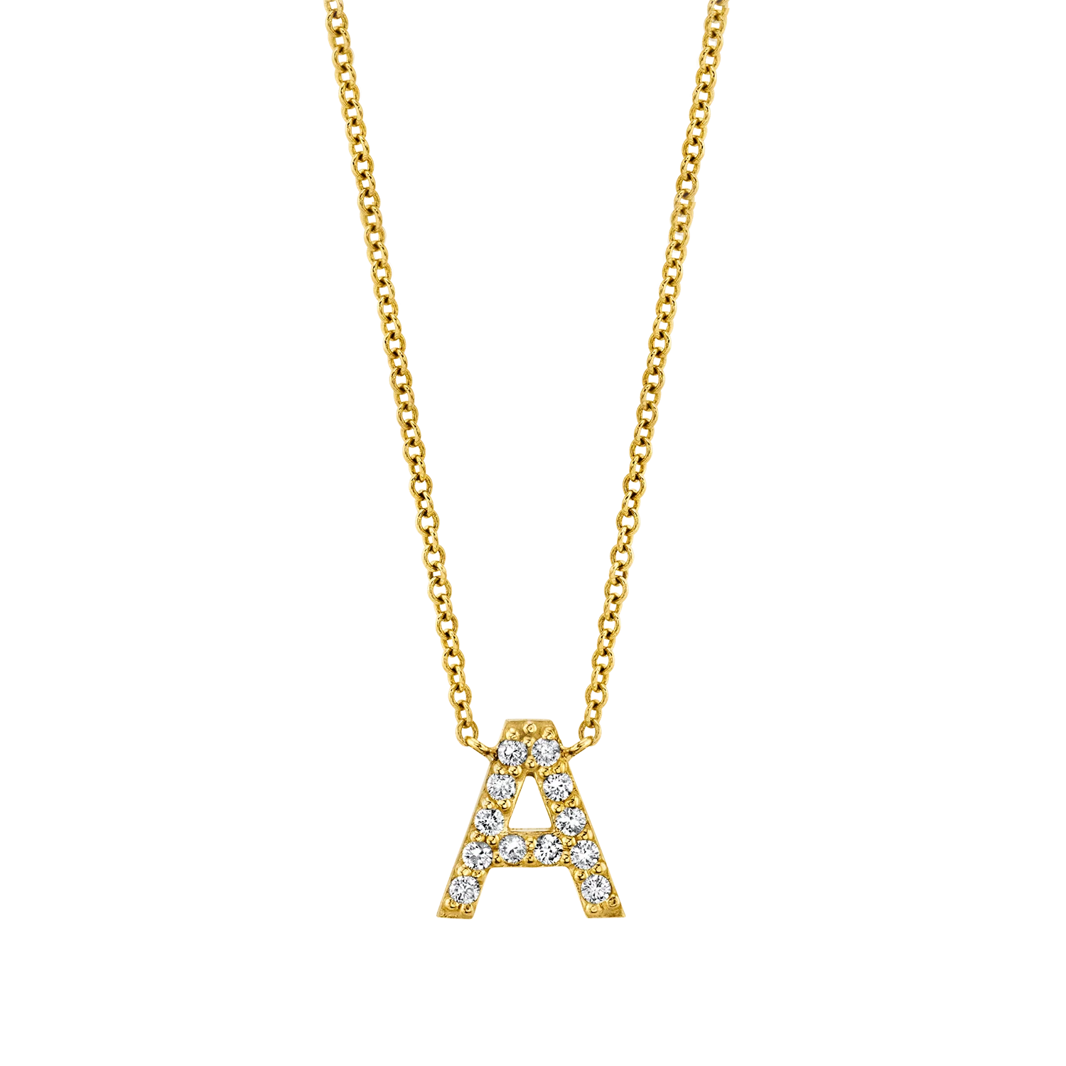Kids Diamond Pave Letter Necklace