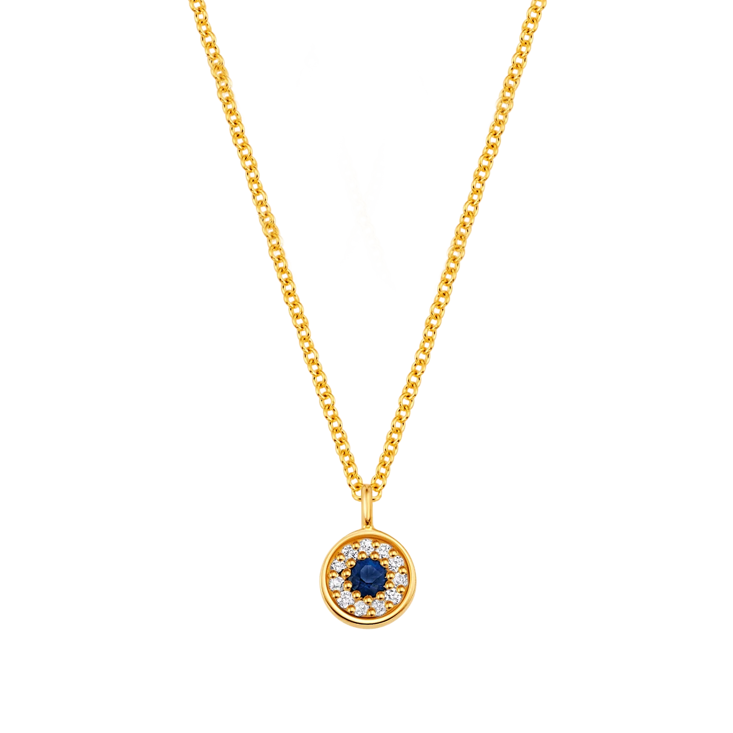 Kids Dainty Round Evil Eye Necklace