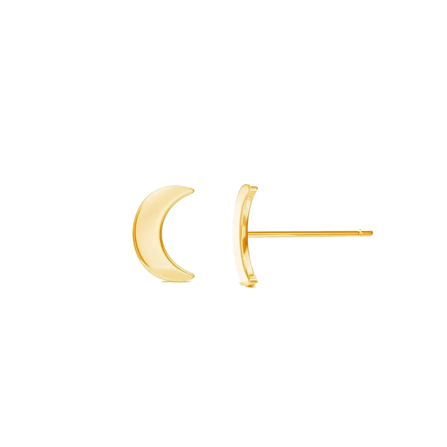 Kids Solid Moon Studs