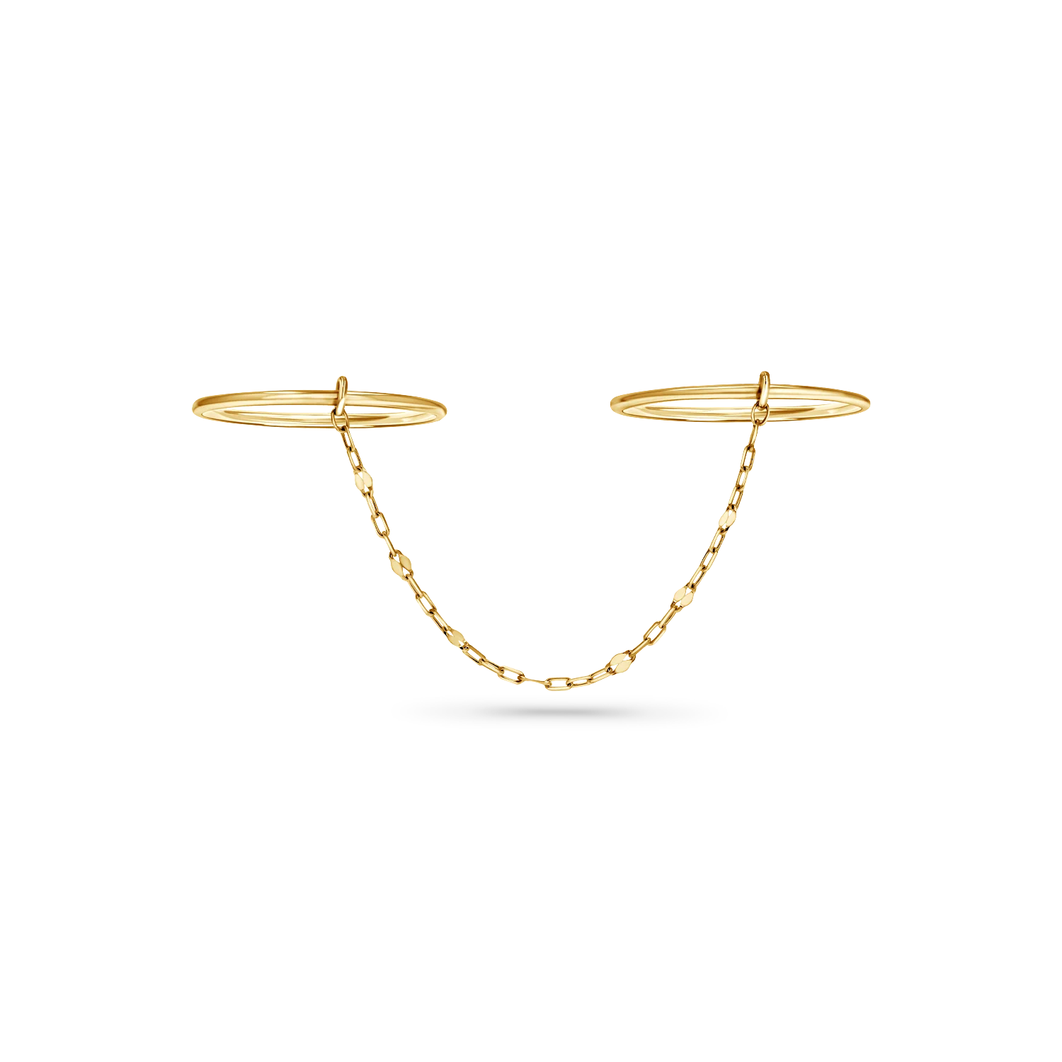Linked Chain Double Ring