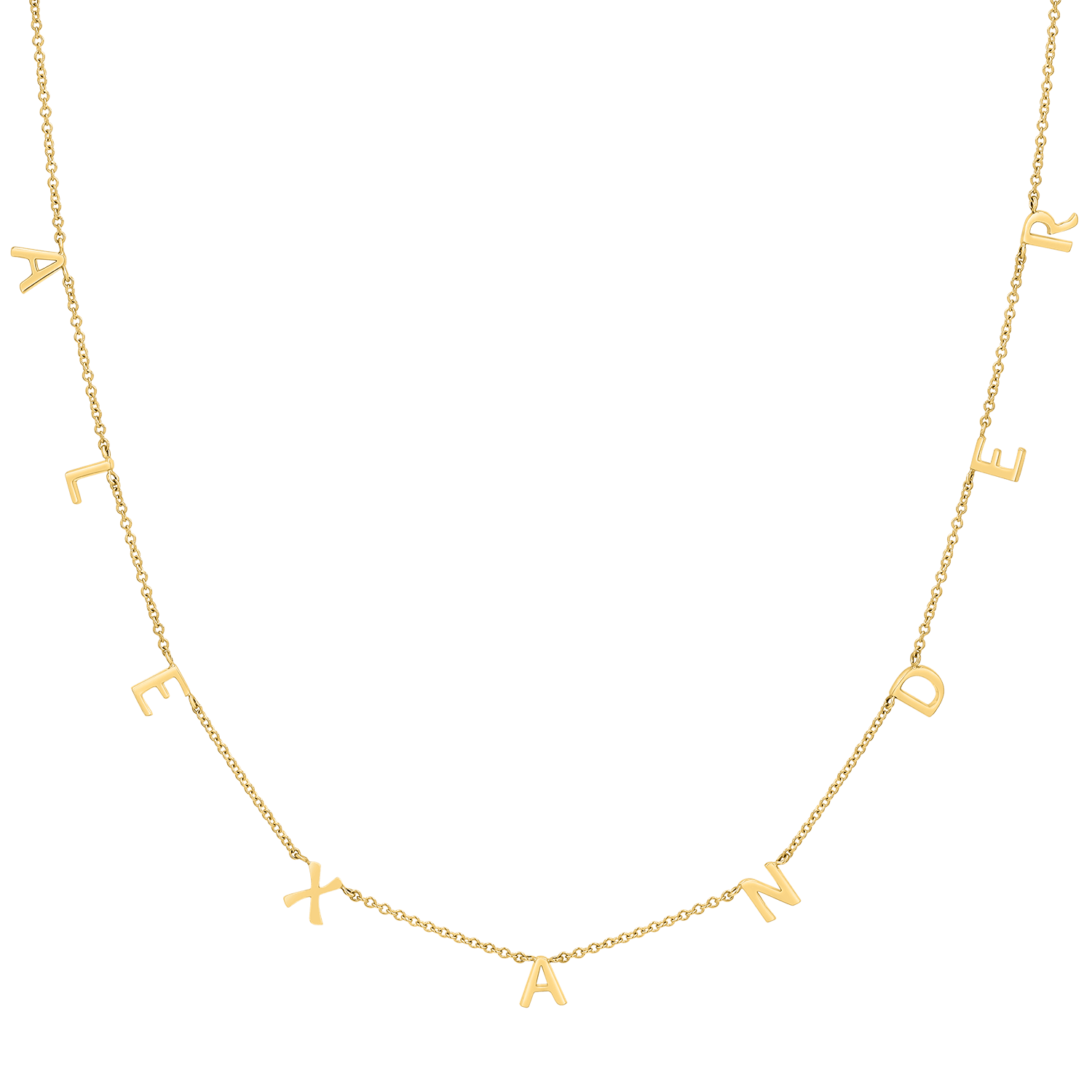 Mini Spaced Letter Necklace