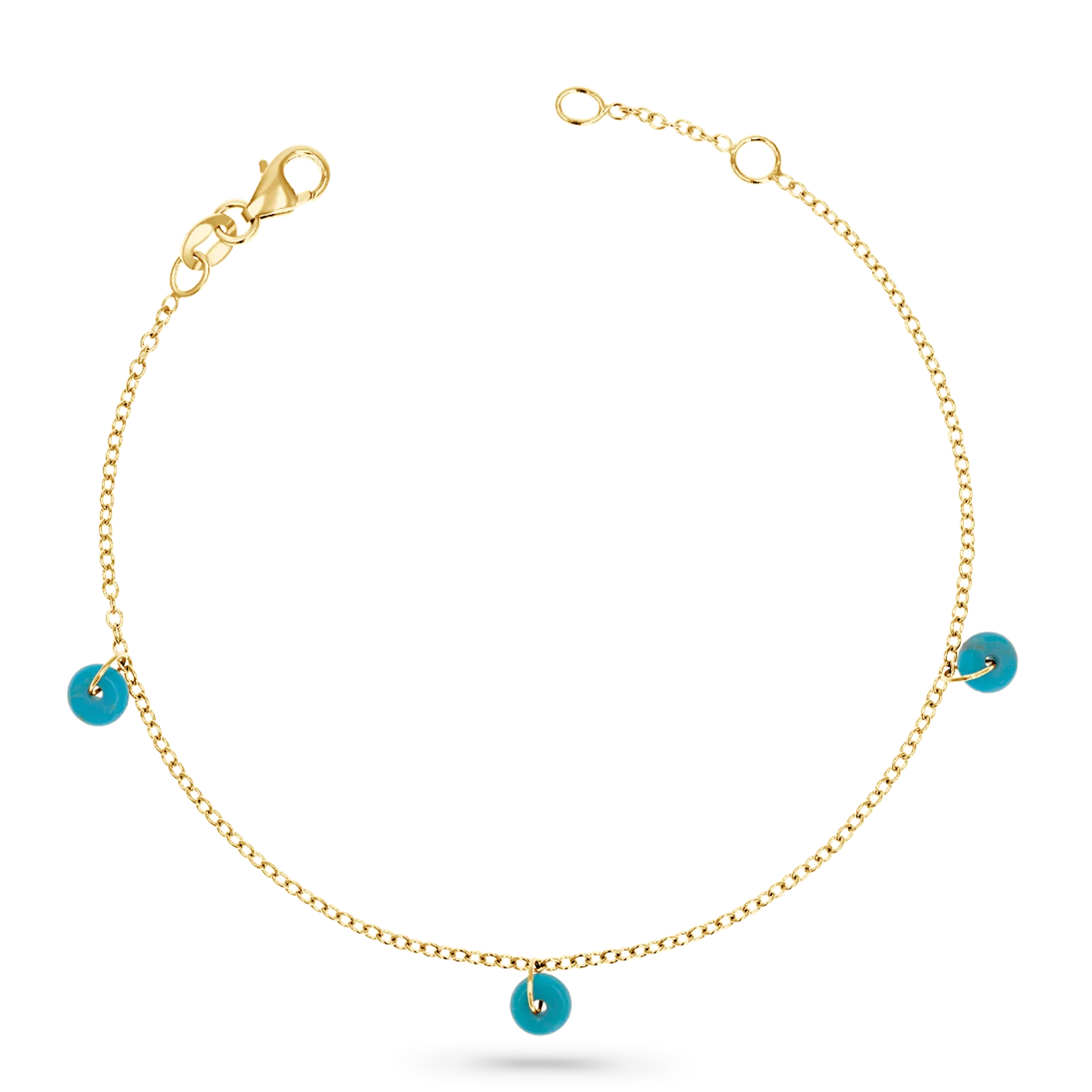 Turquoise Bead Charm Bracelet